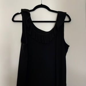 J.Crew ladies dress shirt, sleeveless with ruffle detail